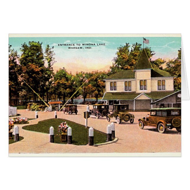 Eingang Warschaus, Indiana zum Winona See (Vorderseite (Horizontal))