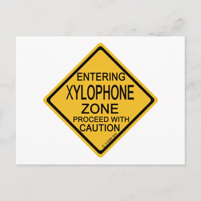 Eingang Xylophon Zone Postkarte (Vorderseite)