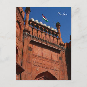 Eingang zu Delhi Postkarte