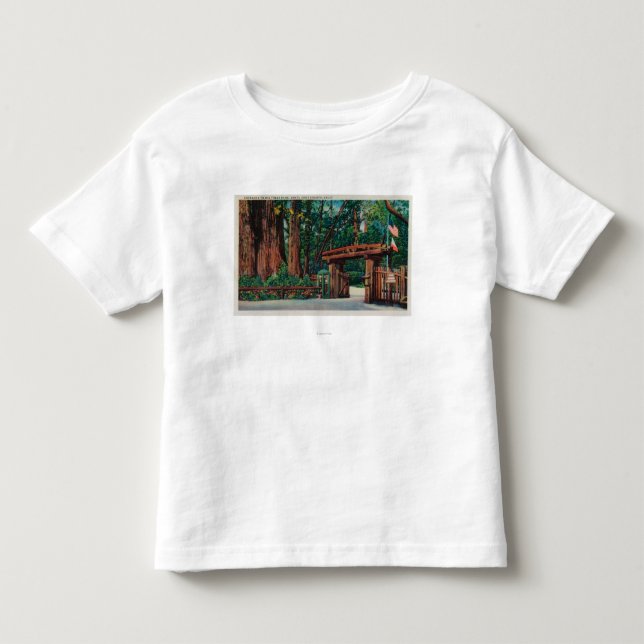 Eingang zu den großen Bäumen Park, Santa Cruz Kleinkind T-shirt (Vorderseite)