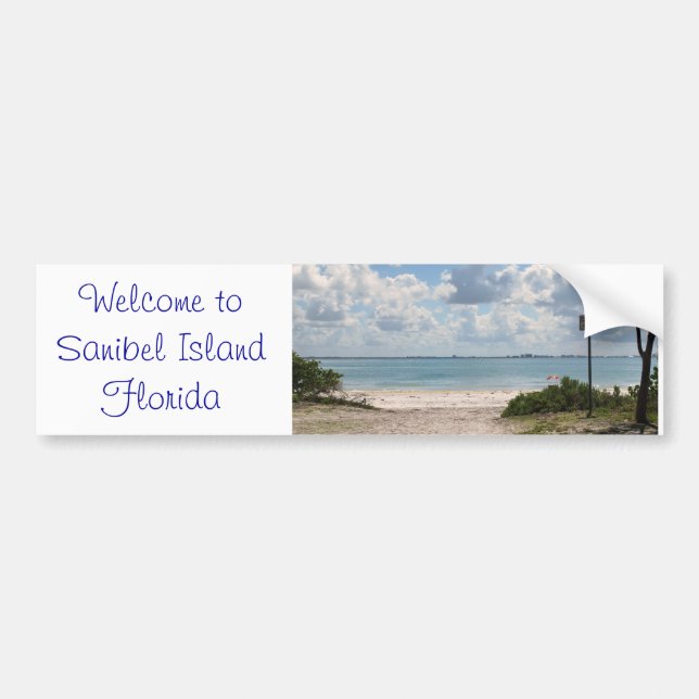 Eingang zu Sanibel Strand Autoaufkleber (Vorne)