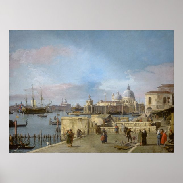 Eingang zum Canale Grande vom Molo, Venedig Poster (Vorne)