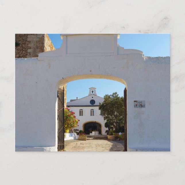 Eingang zum Kloster Monte Toro - Menorca, Spanien Postkarte (Vorderseite)