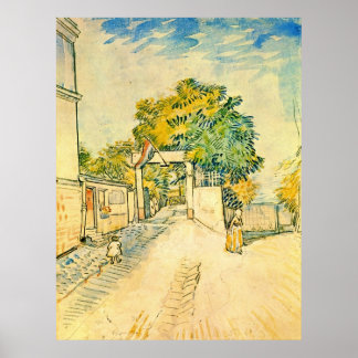 Eingang zum Moulin de la Galette von van Gogh Poster