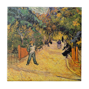 Eingang zum öffentlichen Park von Vincent van Gogh Fliese