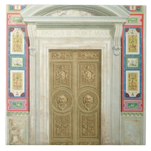 Eingang zum RAPHAELLoggia in Vatikan, von Fliese