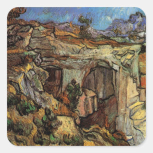Eingang zum Steinbruch, Saint-Remy von Vincent van Quadratischer Aufkleber