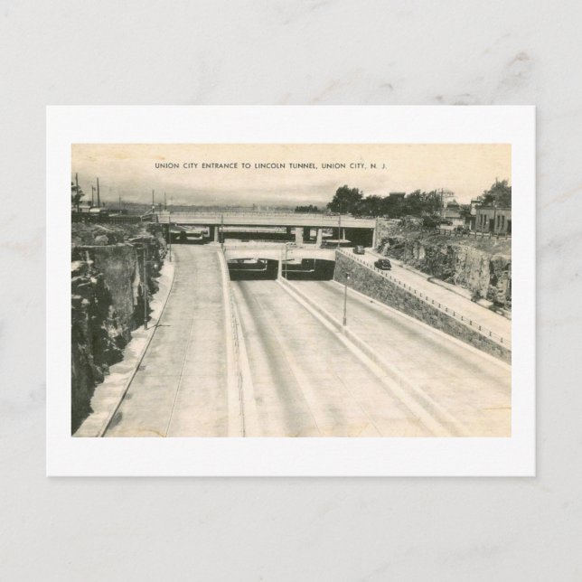 Eingang zum Vintagen Tunnel von Lincoln Postkarte (Vorderseite)