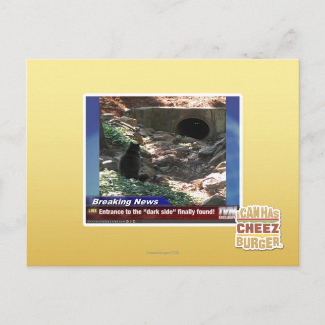 Eingang zur dunklen Seite Postkarte (Vorderseite)