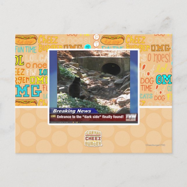 Eingang zur dunklen Seite Postkarte (Vorderseite)