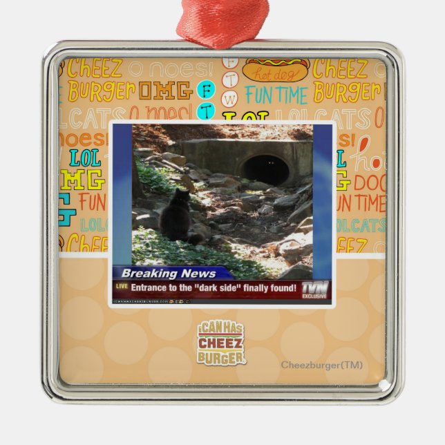 Eingang zur dunklen Seite Silbernes Ornament (Vorne)