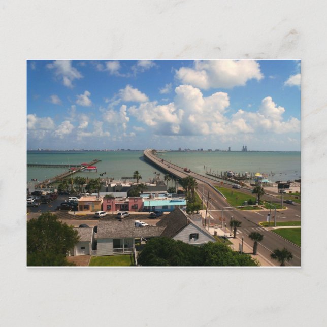 Eingang zur Insel South Padre Postkarte (Vorderseite)