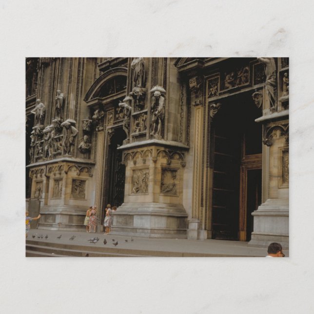 Eingang zur Mailänder Kathedrale Postkarte (Vorderseite)