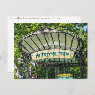 Eingang zur Metrostation Montmartre - Paris Postkarte