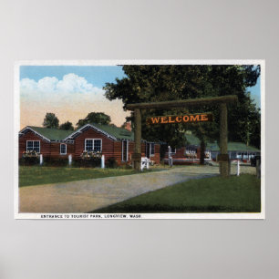 Eingangs-Ansicht des touristischen Parks Poster