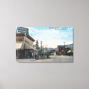 Eingangs-Ansicht zum US-Marine-Schiffs-Yard Leinwanddruck