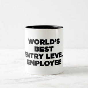 Eingangsstufe-Angestellter der Welt bester Zweifarbige Tasse