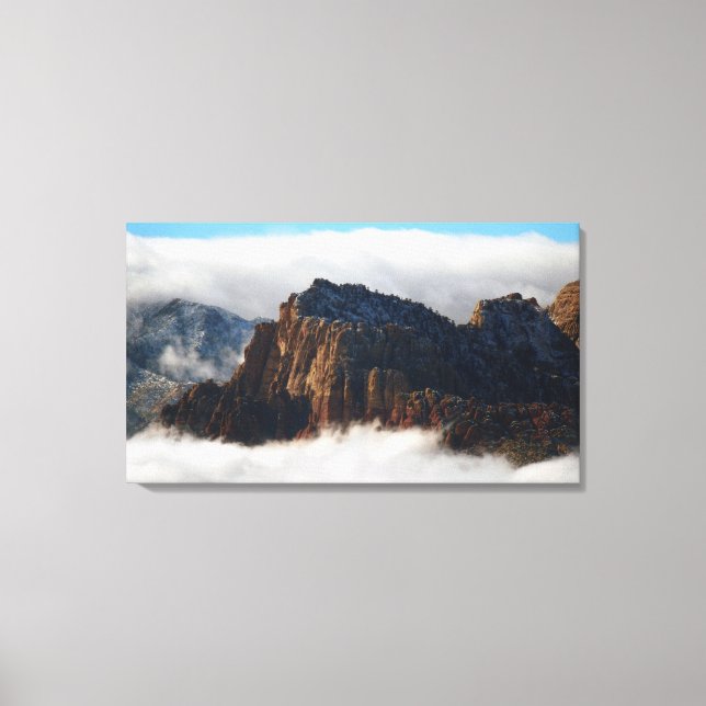 Eingebettet in die Wolkenkratzer Kunstdruckerei au Leinwanddruck (Vorderseite)
