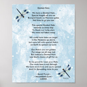 Eingebeultes Halo-Gedicht-Plakat Poster