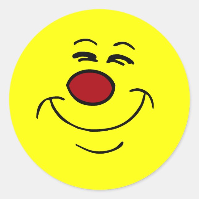 Eingebildetes Gesicht Grumpey Runder Aufkleber (Vorderseite)