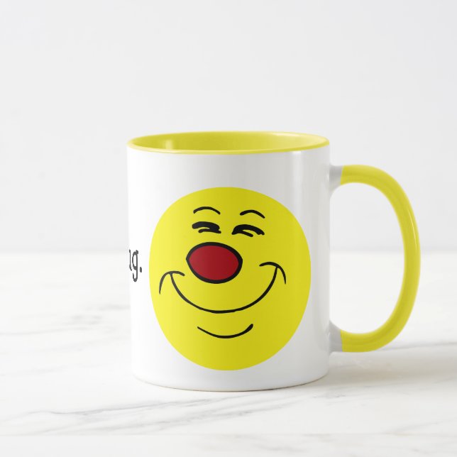 Eingebildetes Gesicht Grumpey Tasse (Rechts)