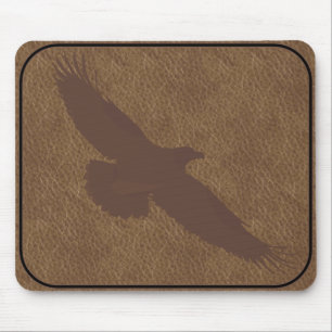 EINGEBRANNTES LEDERNES Eagle MOUSEPAD