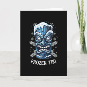 Eingefrorene Tiki Hawaiian Party Luau Kalte Winter Karte