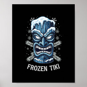 Eingefrorene Tiki Hawaiian Party Luau Kalte Winter Poster