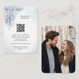 Eingefrorene weiße Beeren Winter-Hochzeit-Einschlu Begleitkarte
