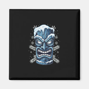 Eingefrorene Winter-Tiki-Hawaiian-Party Luau Kalte Magnet