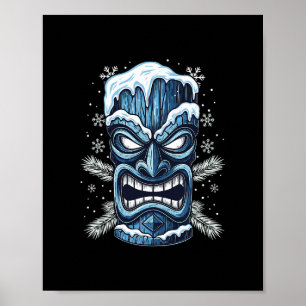Eingefrorene Winter-Tiki-Hawaiian-Party Luau Kalte Poster