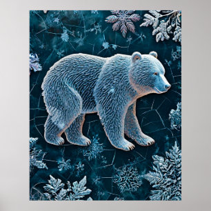 Eingefrorener Eisbär Poster