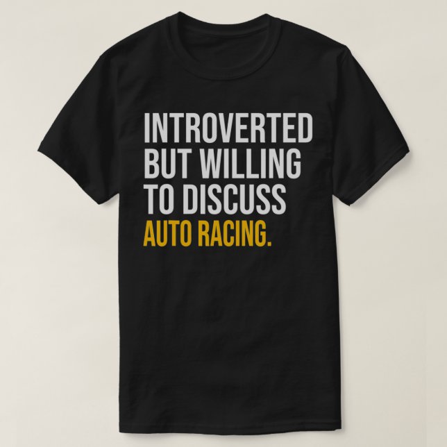 EINGEFÜHRT, ABER BEREIT, AUTO-RACING-METER ZU DISK T-Shirt (Design vorne)