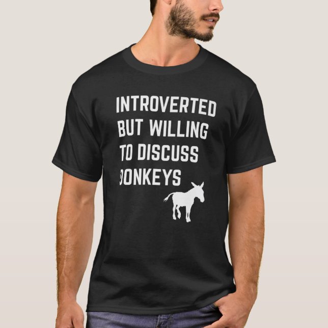 eingeführt, aber willens, Donkeys Funny I zu disku T-Shirt (Vorderseite)