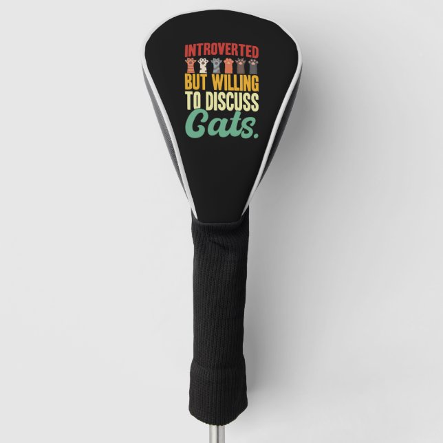 eingeführt, aber willens, Katzen zu diskutieren Golf Headcover (Vorderseite)