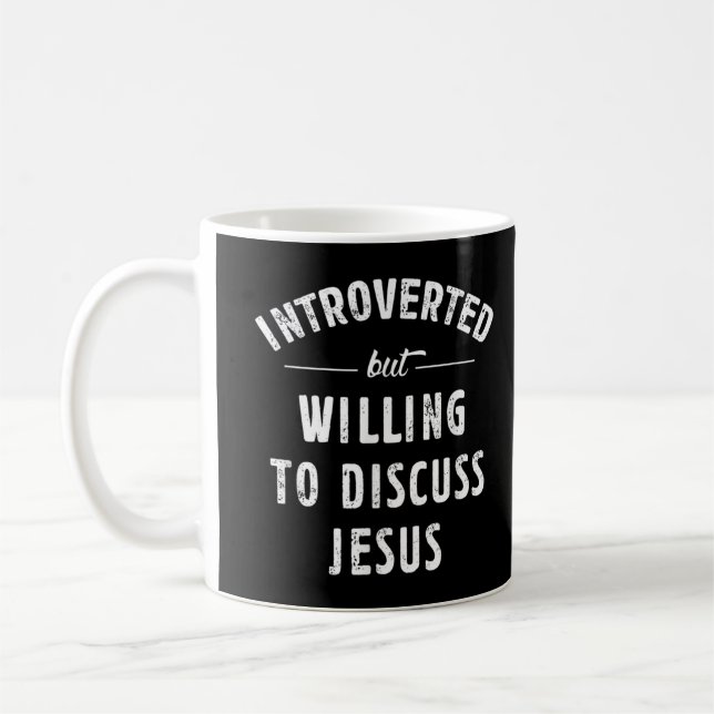 eingeführt, aber willens, über Jesus zu diskutiere Kaffeetasse (Links)
