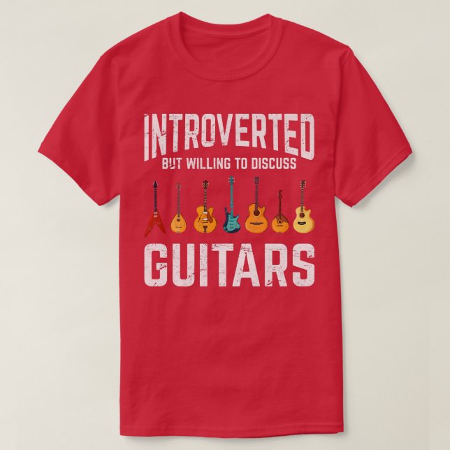 eingeführt, aber willens zu diskutieren Gitarren F T-Shirt (Design vorne)