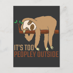 eingeführt Sarcastic Sloth Anti Social Shy People Postkarte