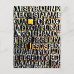 Eingegrabene Jesus-Bildpostkarten Postkarte