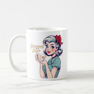 Eingehüllt in stilvollen, glamourösen Retro-Teetri Kaffeetasse