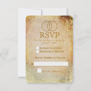 Eingekreuzte Hochzeits-Antwortkarte 2 RSVP Karte
