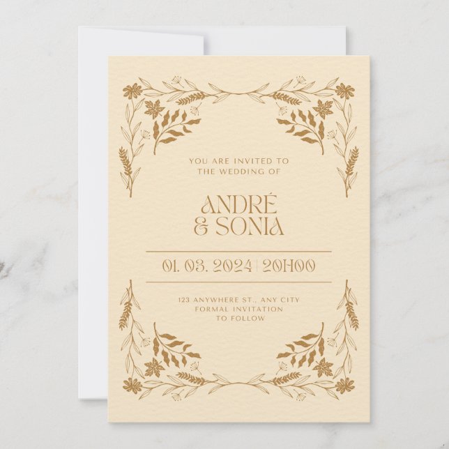 Eingeladen in die Widding Einladung (Vorderseite)