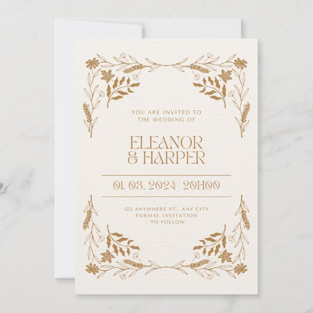 Eingeladen in die Widding Einladung (Vorderseite)