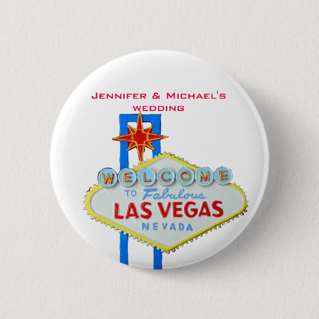 Eingeladene Gast-Namen-Umbau-Las- VegasPartys Button (Vorderseite)