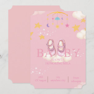 Eingeladene zum Babygirl-Baby-Shower, Digital-Down Einladung