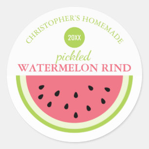 Eingelegte Wassermelonenaufkleber Runder Aufkleber
