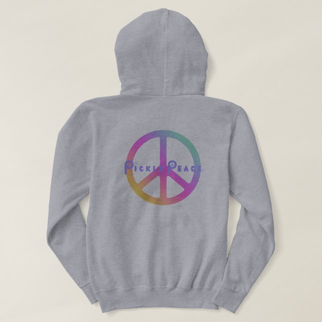 Eingelegter-Frieden-Sweatshirt in Pastellfarben Hoodie (Design Rückseite)