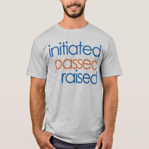 Eingeleitetes geführtes angehobenes Maurer-T-Shir T-Shirt