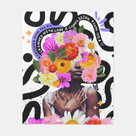 Eingelöste und gekrönte digitale Collage Christlic Fleecedecke