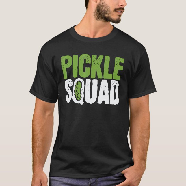 Eingemachte Gurke Veganer Trupp Grüner Händler T-Shirt (Vorderseite)